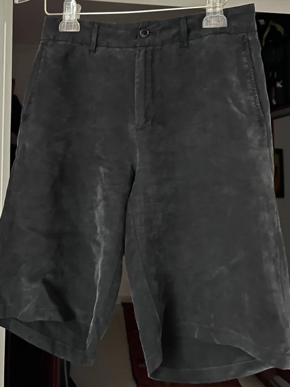 Black Silk Jorts/Long Shorts